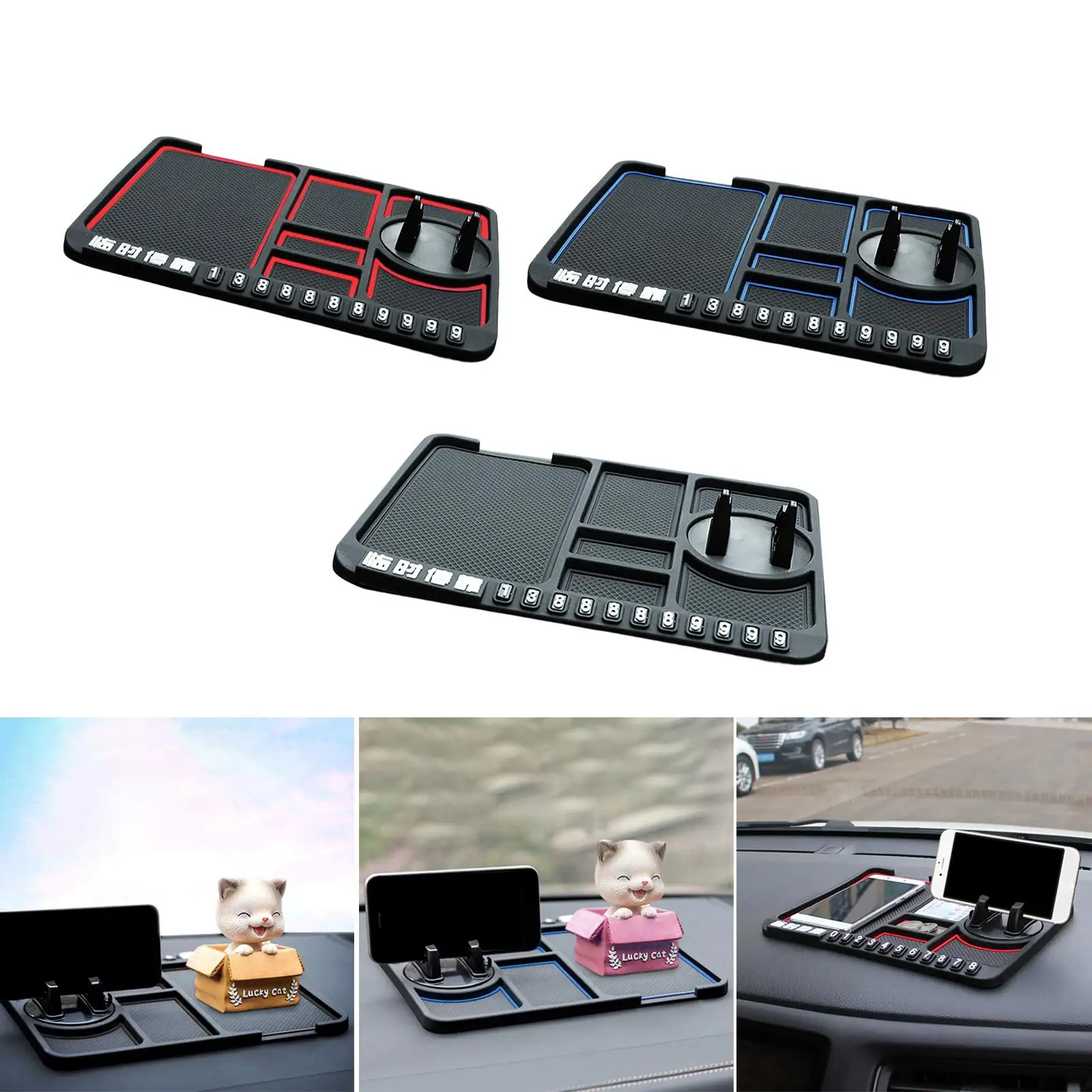 Universal Car Dashboard Anti-Slip Mat Silicone Sticky Anti-Pad