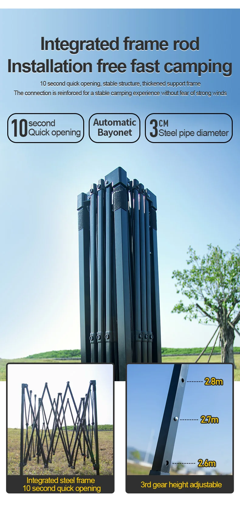 10x10ft Pop-Up Canopy Gazebo Tent 5