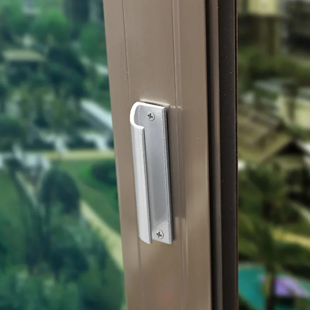 Door Handles Aluminum Alloy Door Handle Solid Wood Sliding Door Metal High-strength Handle Home Decor For Cabinet Balcony Gate Furniture