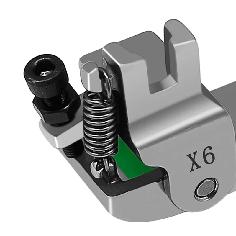 X6 Adjustables Edge Guide Rolled Hem Feet 0.1-12.5Mm, Roller Hemmer Press Foot For Industrial Lockstitch