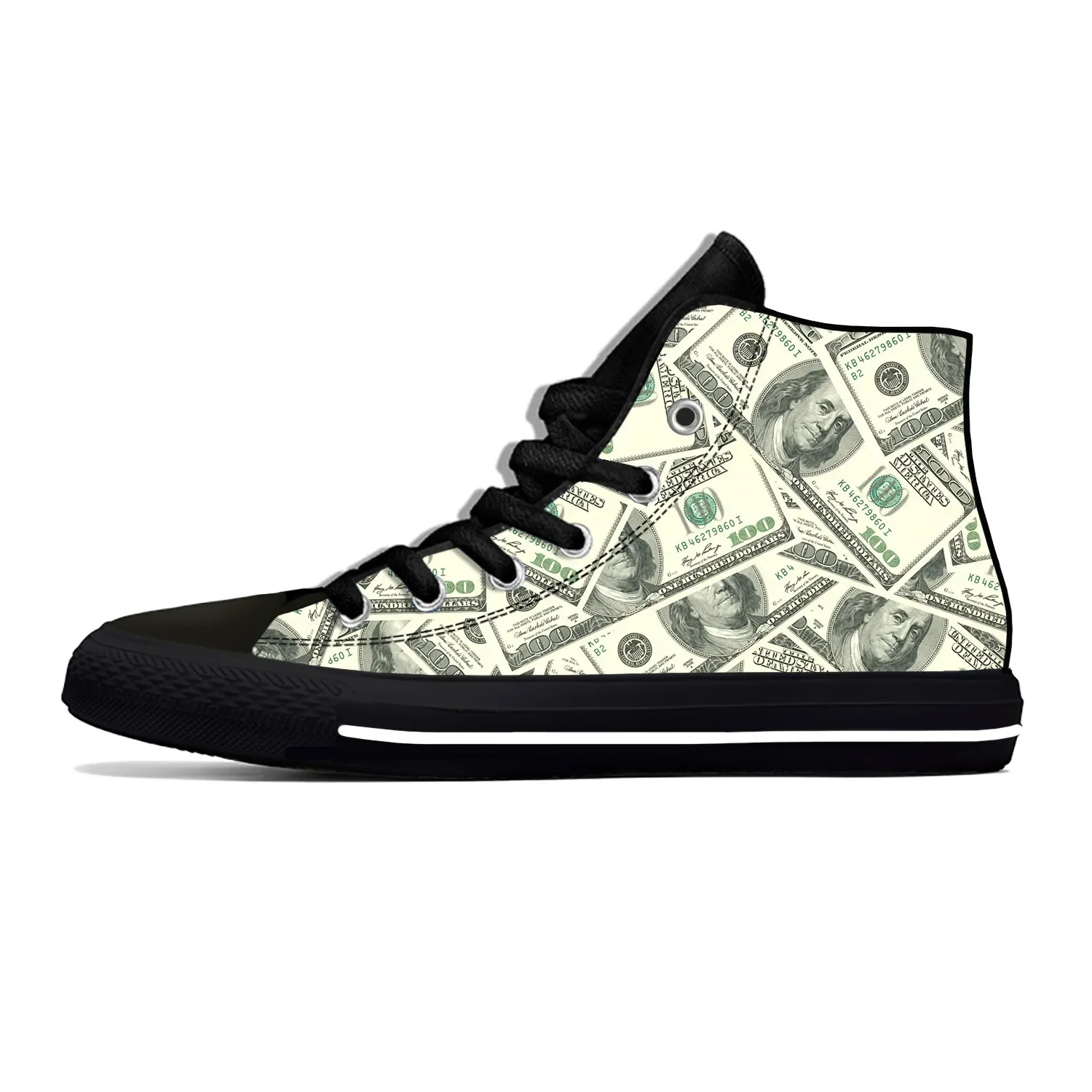 Hot Summer Gothic Dollar Dollars Money Anime Cartoon Funny Latest Casual Shoes High Top Men Women Sneakers Classic Board Shoes 3