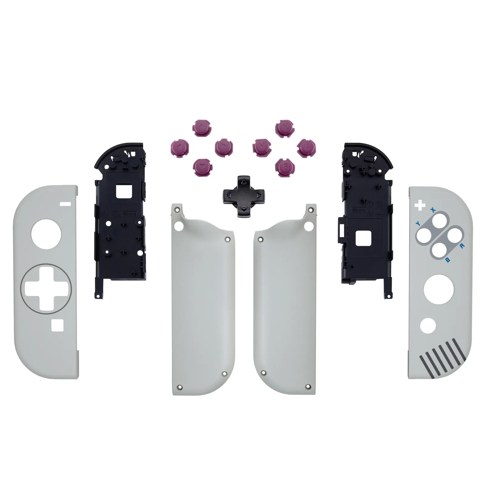 Caso Controlador Joy-Con, Toque Suave Clássico, OLED, Botões, SNES