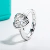 AnuJewel 3ct Heart Cut D Color Moissanite Engagement Bezel Ring With GRA 925 Sterling Silver Rings For Women Jewelry Wholesale 3
