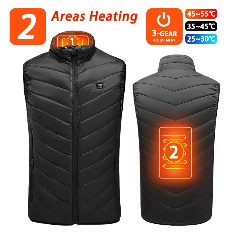 thumbnail image 1 of 21 ZONAS DE CALEFACCIÓN Chaleco calefaccionado unisex para hombre y mujer, chaqueta calefactable de invierno con USB, chaleco térmico con calefacción automática, chaqueta calefactora para exteriores, 1 of 5