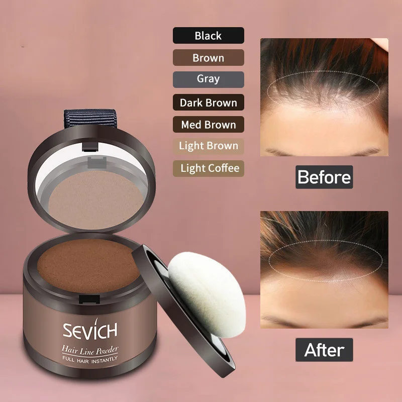 Description Picture 2 of item1PC Hairline Repair Filling Powder With Puff Sevich Fluffy Thin Powder Pang Line Shadow Powder Forehead Hair Makeup Concealer