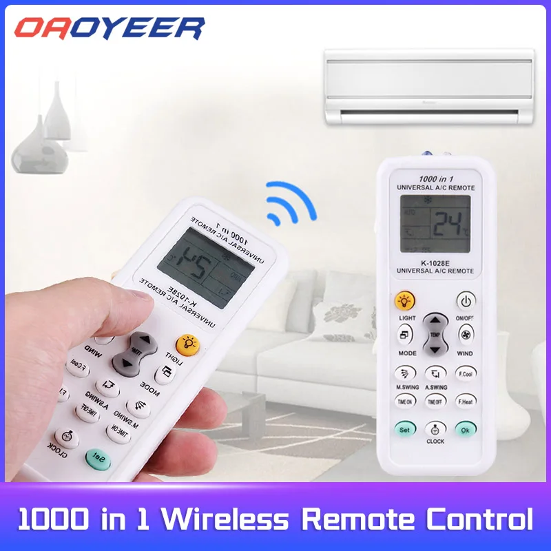 1000 in 1 Wireless Remote Control K 1028E AC Digital LCD Power