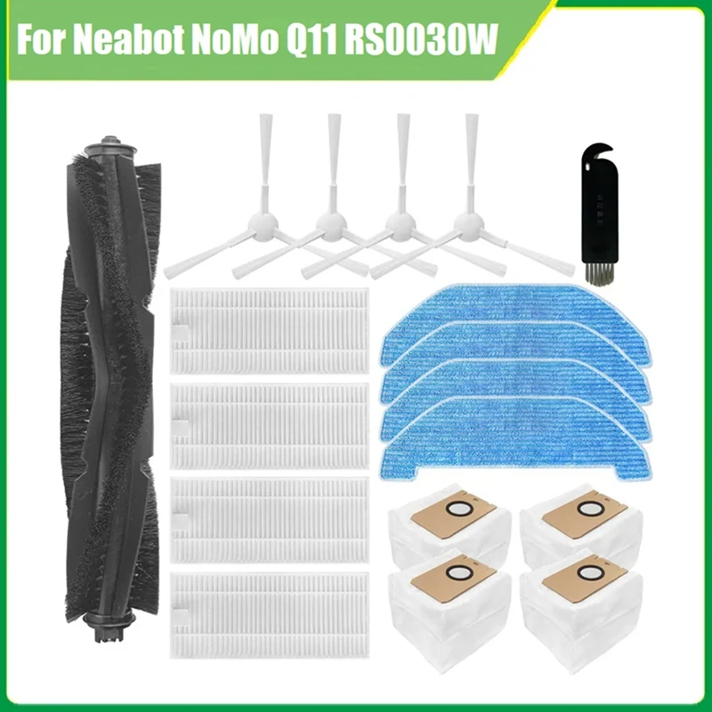 

For Neabot Nomo Q11 RS0030W Robot Vacuum Cleaner Replacement Spare Parts Main Side Brush Hepa Filter Mop Cloth Dust Bag