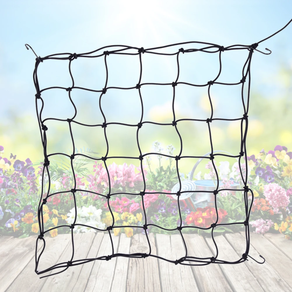 Uniform Light-receiving Elastic Net Polyester Elastic Growing Trellis Net with Removable Hook Support Plants for Garden Fence grow tent trellis net