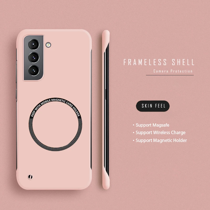 Sleek Frameless Magnetic Matte Phone Case with MagSafe Compatibility