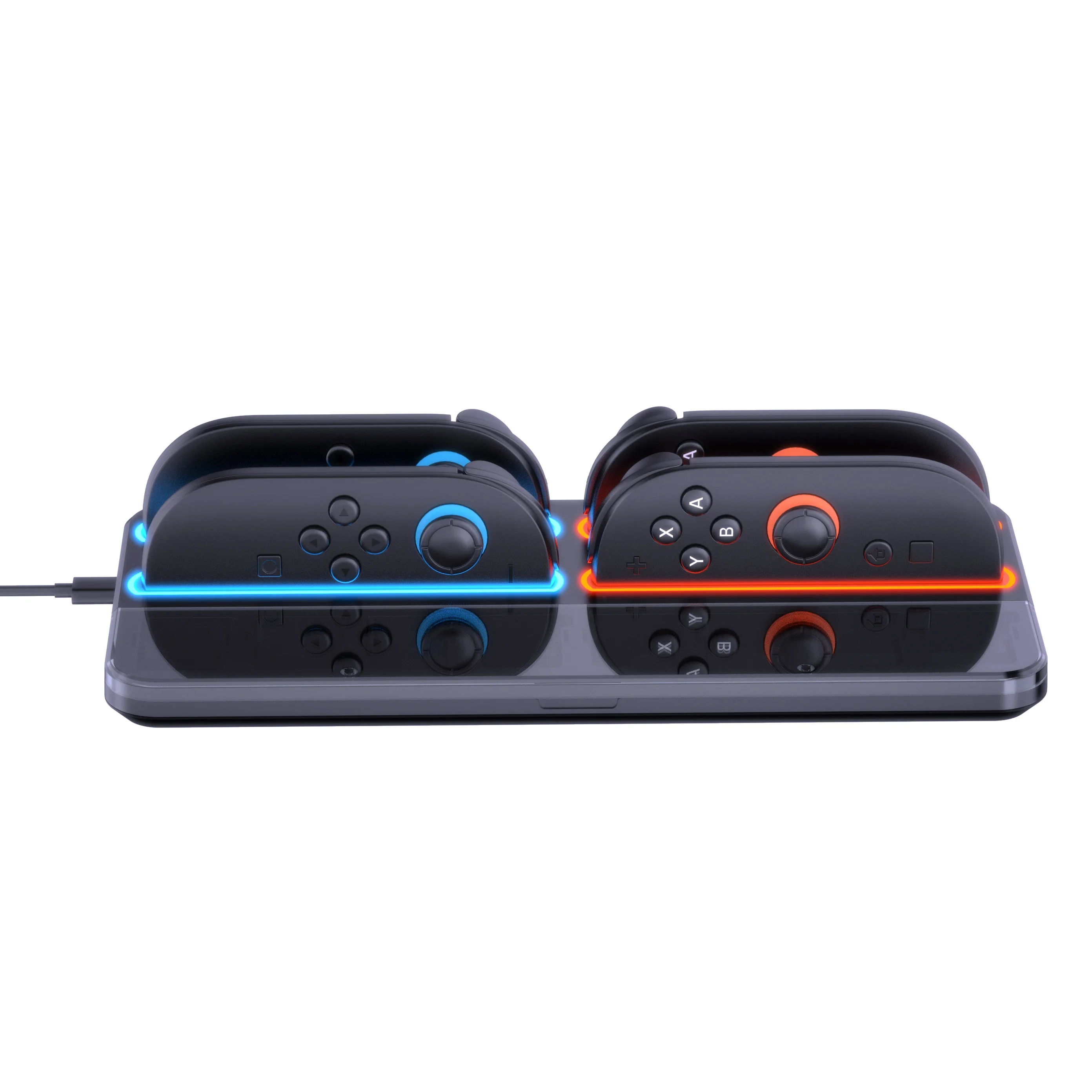 Multi-Function Charging Station UT01 for NS 2 with 4 Charger Ports ,8-Game Card Storage & LED Indicators