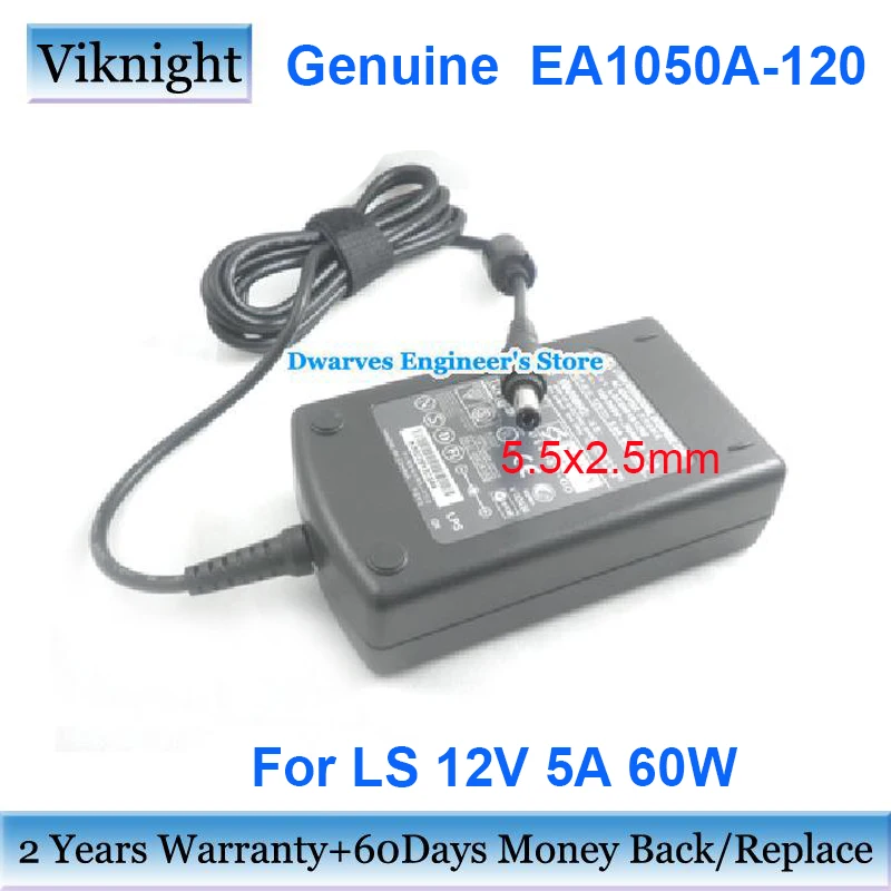 

Genuine DJ-120500-SA SSA-0601S-1 12V 5A Power Supply Adpater Bra6012ww NC780-8250U AL2251W AG322FCX PAC-17X T-17RTVN LCD Charger