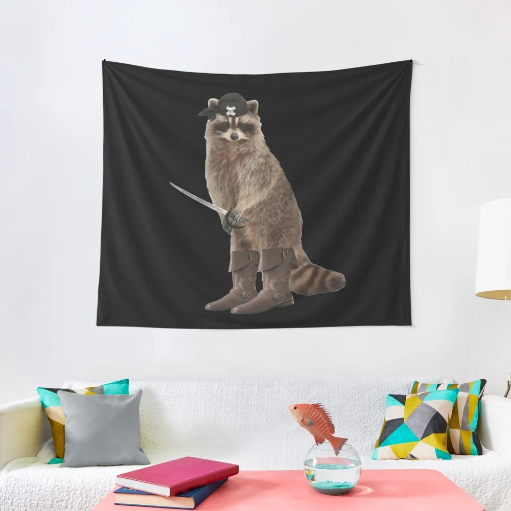 

Pirate Raccoon Tapestry Wall Hangings Decoration Cute Decor On The Wall Tapestry