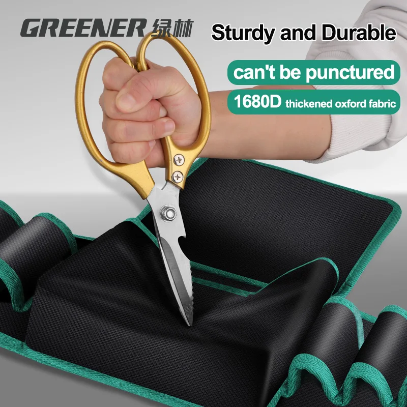 GREENERY 다기능 전기 기술자 도구 벨트 보관 가방 수리용 휴대용 방수 헤비 듀티 하드웨어 도구 주최자