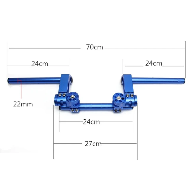 Motorcycle 7/8" 22mm CNC Handlebar Removable Adjustable Steering Handle Bar System 125cc Pit Bike Dirt Bike Motocross Scooter
