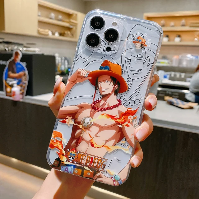 Anime One Piece Luffy Ace Zoro Phone Case For iPhone 13 12 11 14 Pro X XS  Max Plus Transparent Cover Phonecase Shell Adult Gifts