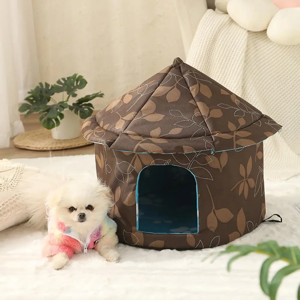 Balcony Cat Shelter Pet Nest Durable Foldable Cat Dog House Soft Comfortable Shelter for Outdoor Indoor Use Keep Pet Warm Cozy