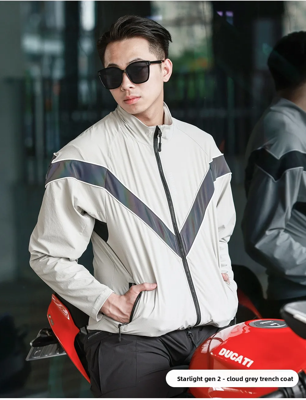 سترة ركوب الدراجات العاكسة للضوء من WOSAWE، سترة واقية من الرياح للدراجات في الشتاء والخريف، سترة ناعمة مقاومة للرياح ومضادة للماء للدراجات النارية