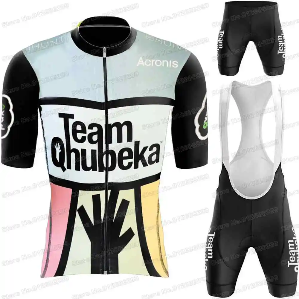 Team QHUBEKA Cycling Clothing Summer Cycling Jersey Set Men Road Bike Shirts Suit Bicycle bib Shorts Ropa Ciclismo Maillot