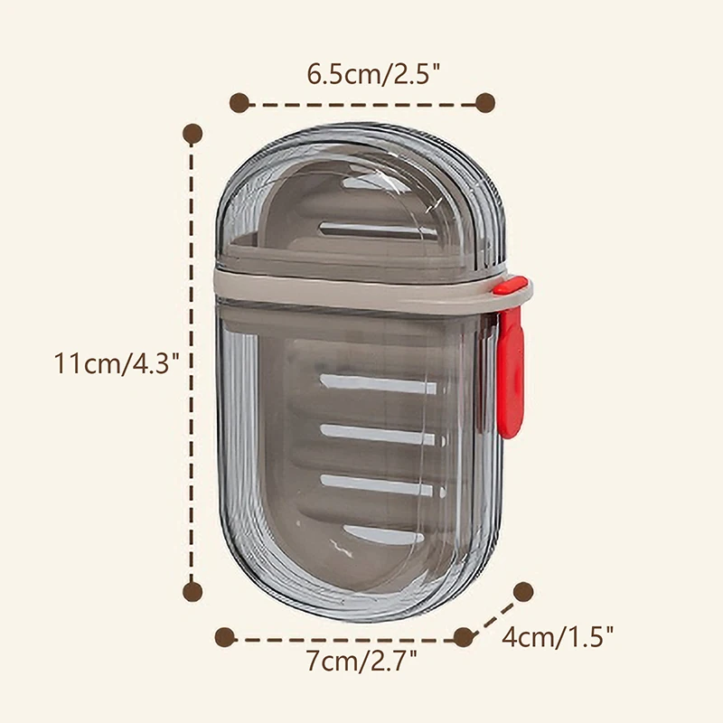 Portable Soap Dish Sealed Storage Box Waterproof Travel Home Bathroom Soap Box Camping Portable Storage Soap Box 6