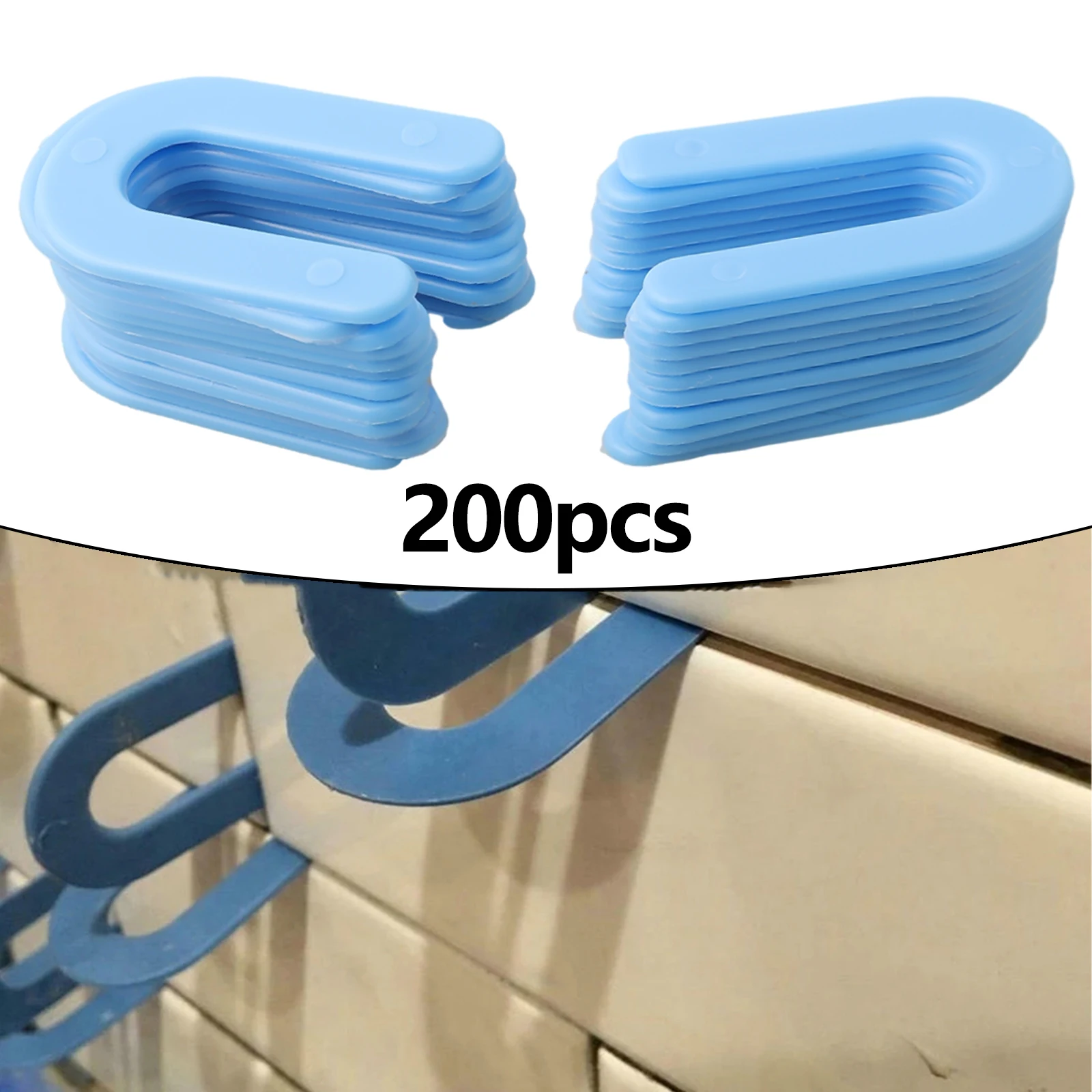 

200pcs U-shaped Horseshoe Shims Reusable Tile Spacers PP Level Wedges Positioning Clips For Marble Granite Aligning