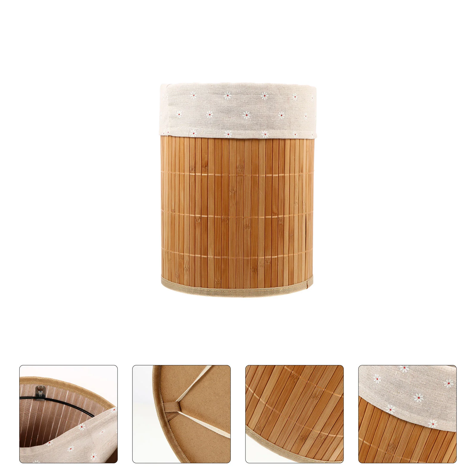 

1pc Bamboo Weaving Sundries Bucket Storage Basket Laundry Dirty Clothes Bucket