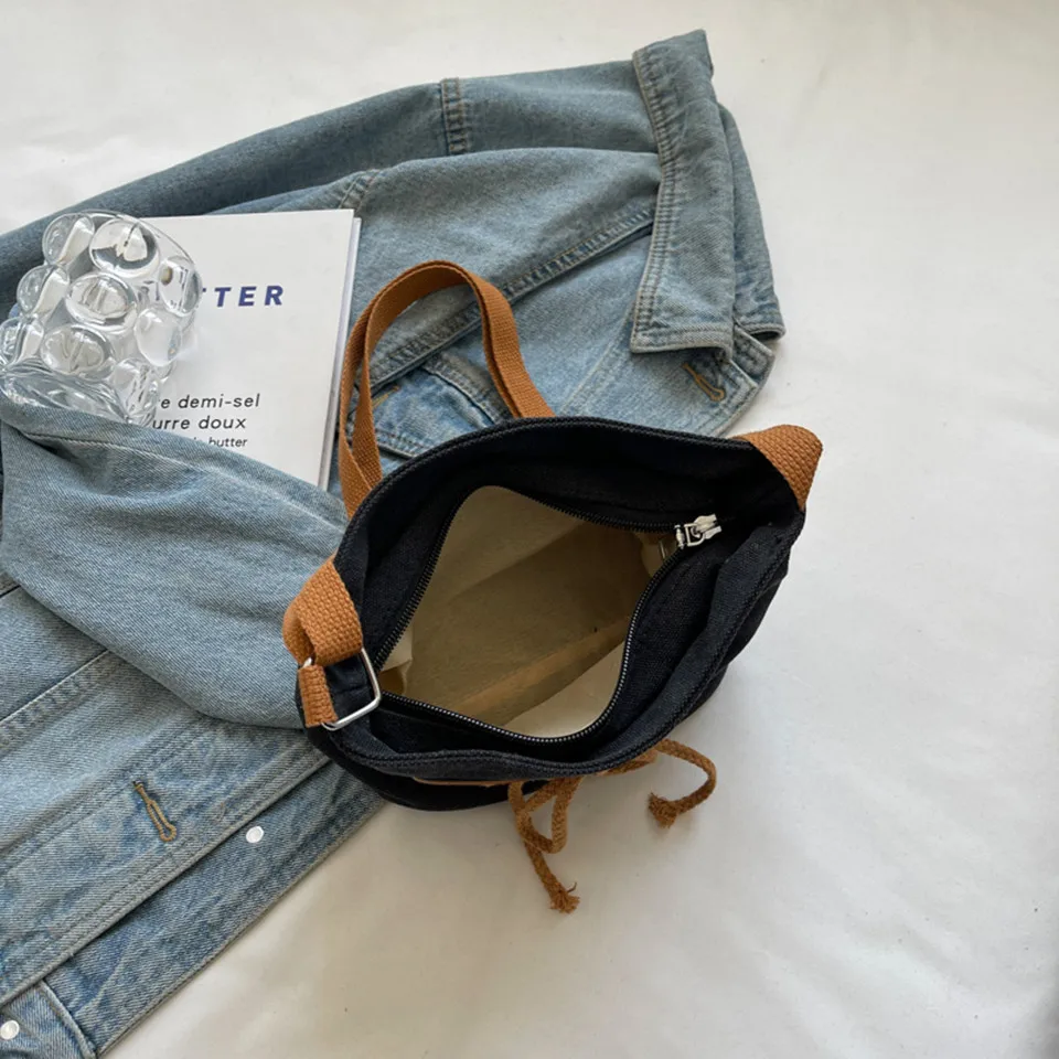 Casual Women Canvas Shoulder Bag Tote Handbags Large Capacity Crossbody Bags For Women Top-handle Travel Shoulder Bags