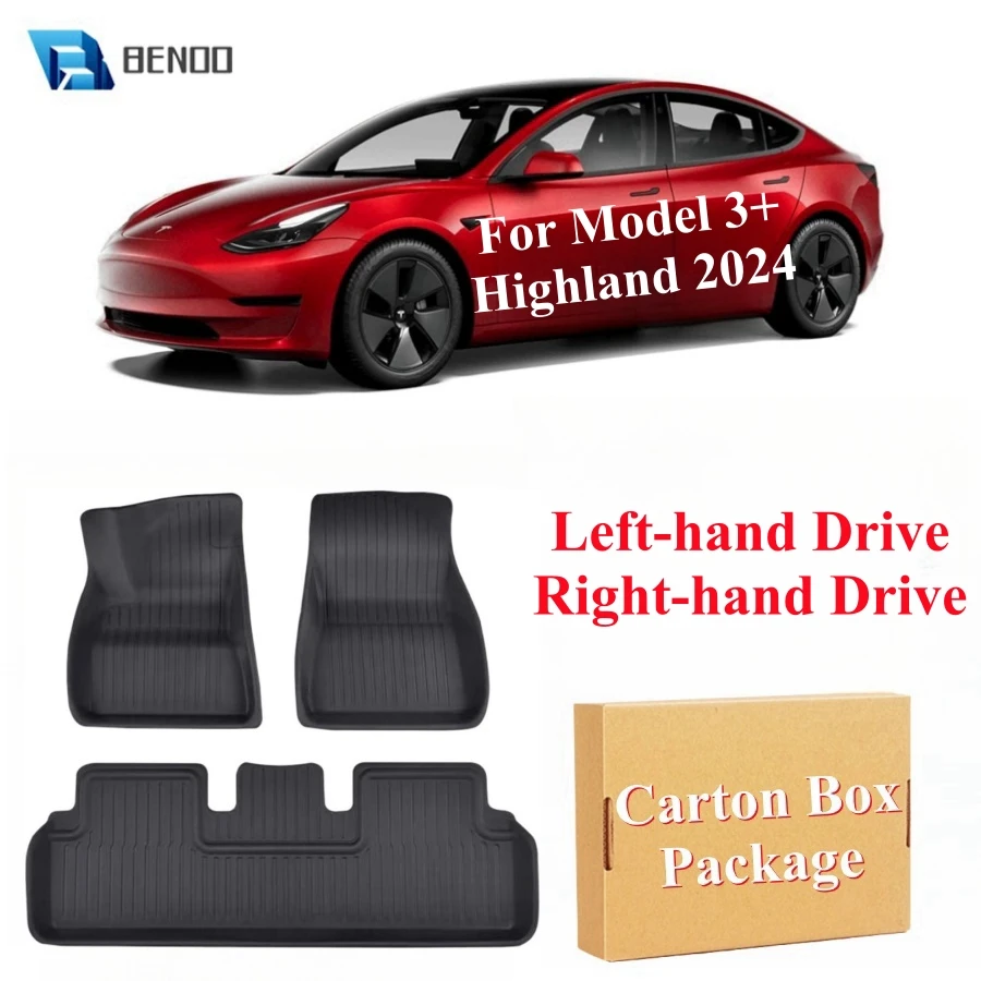 For Tesla Model 3+ Highland 2024 Floor Mats LHD RHD All Weather