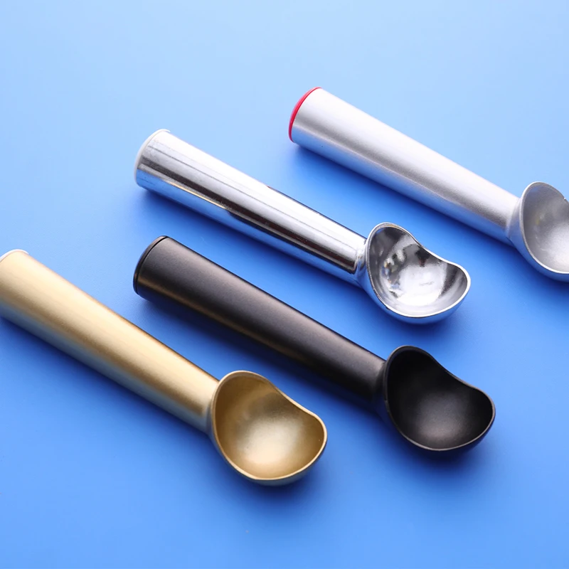 Description Picture 5 of itemStainless Silicone Ice Cream Spoon Portable Aluminum Alloy Anti-feeze Ice Maker Frozen Scoop Spoon For Home Kitchen Accessories
