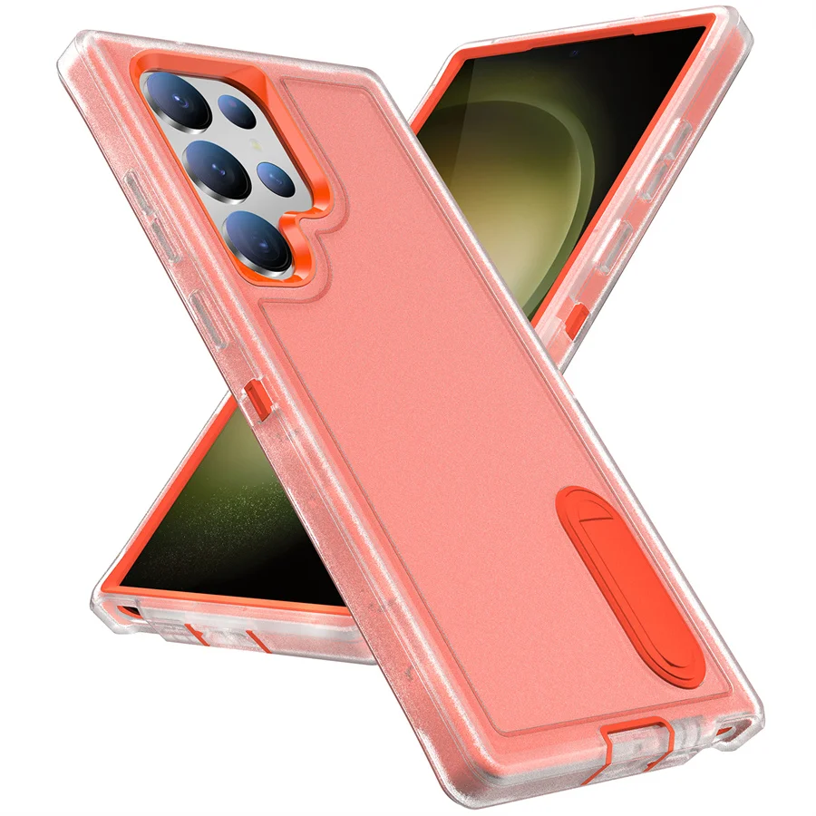 Hybrid 3 In 1 Military Grade Defender Case for Samsung Galaxy S26 Ultra/S23 FE/A56/A36/A15/A14/A13/A54/A53 Kickstand Body Cover