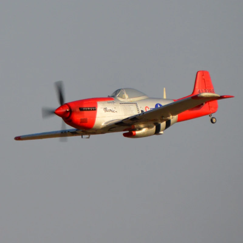LX/Laxiang/Sky Flight Hobby P51 Red Mustang Aerodynamic RC Propeller Warbird PNP/ARF 3