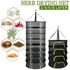 Folding 2-8 Layers Drying Net for Herbs Fish Hanging Basket Rack Vegetable Dryer Bag Breathable Mesh Flowers Bud Plant Organizer 2