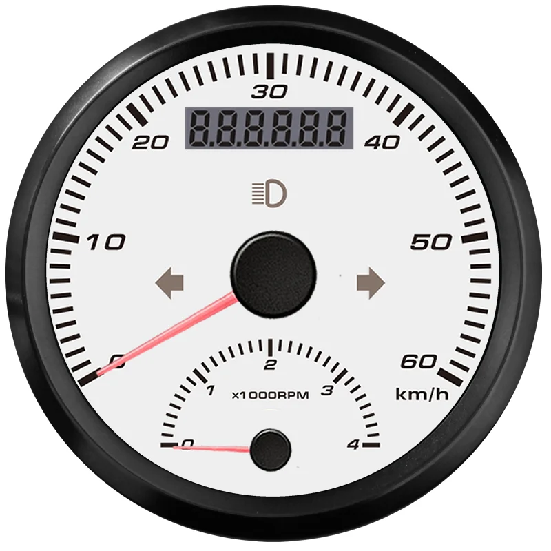 

85mm GPS speedometer tachometer 60km/h speed kph 4000 rpm for ATV UTV GPS Blind area odometer compensation