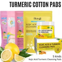40/50pcs Kojic Acid Turmeric Cleansing Pads Curcuma Longa Root Facial Sponges Exfoliating Pads Daily Cleansing Skin Care Product 1