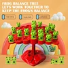 Montessori Frog Balance Game Toys Parent-Child Interactive Family Puzzle Game Birthday Christmas Bulk Frogs Tree Gifts for Kids 2