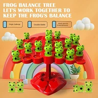 Montessori Frog Balance Game Toys Parent-Child Interactive Family Puzzle Game Birthday Christmas Bulk Frogs Tree Gifts for Kids 2
