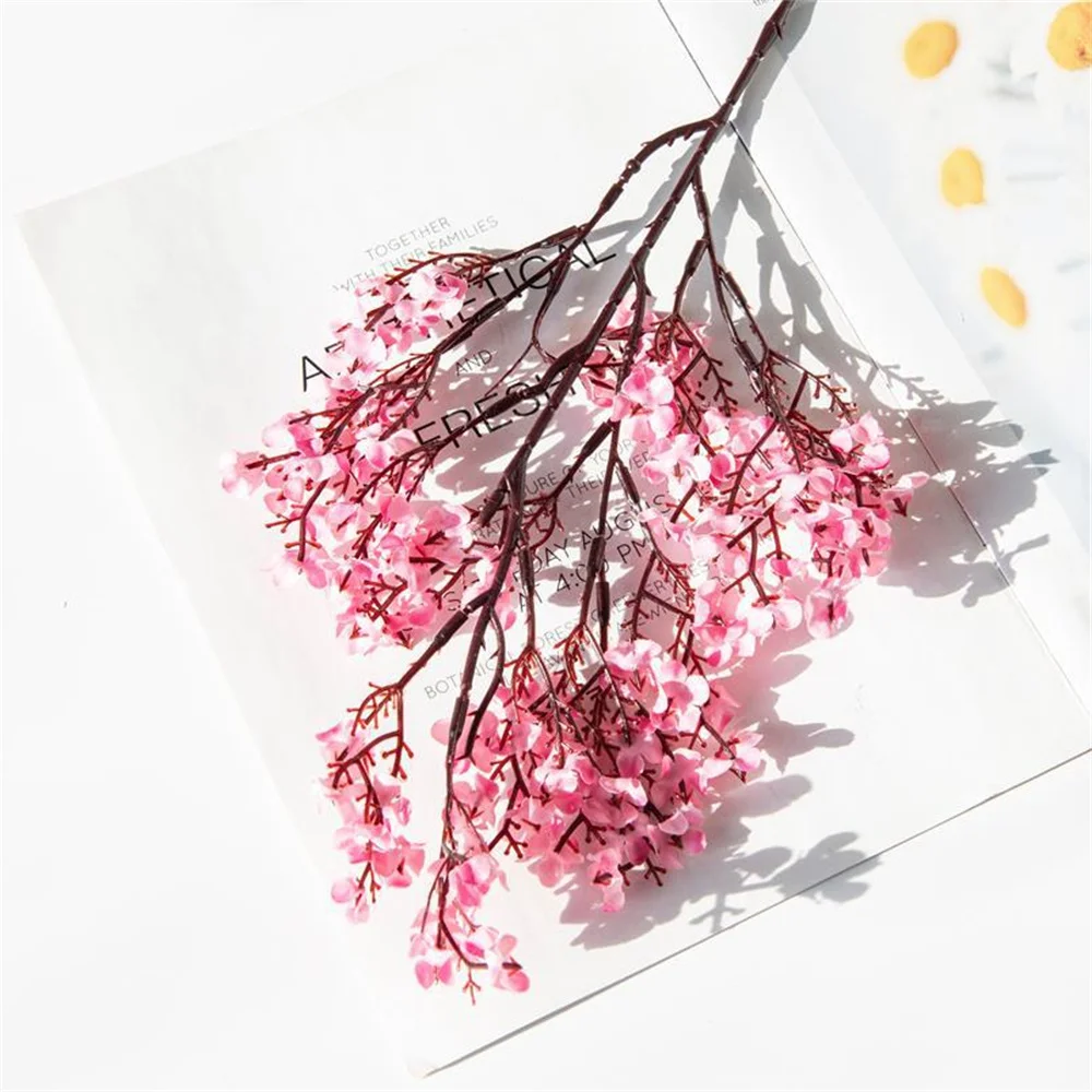 Artificial Flowers Cherry Blossoms Baby’s Breath Gypsophila Fake Flowers DIY