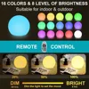 Rechargeable LED Ball Light, Color Changing Globe Lamp Outdoor Garden RGB Orb Light for Bar Yard Patio Pathway Night Light Relax 3