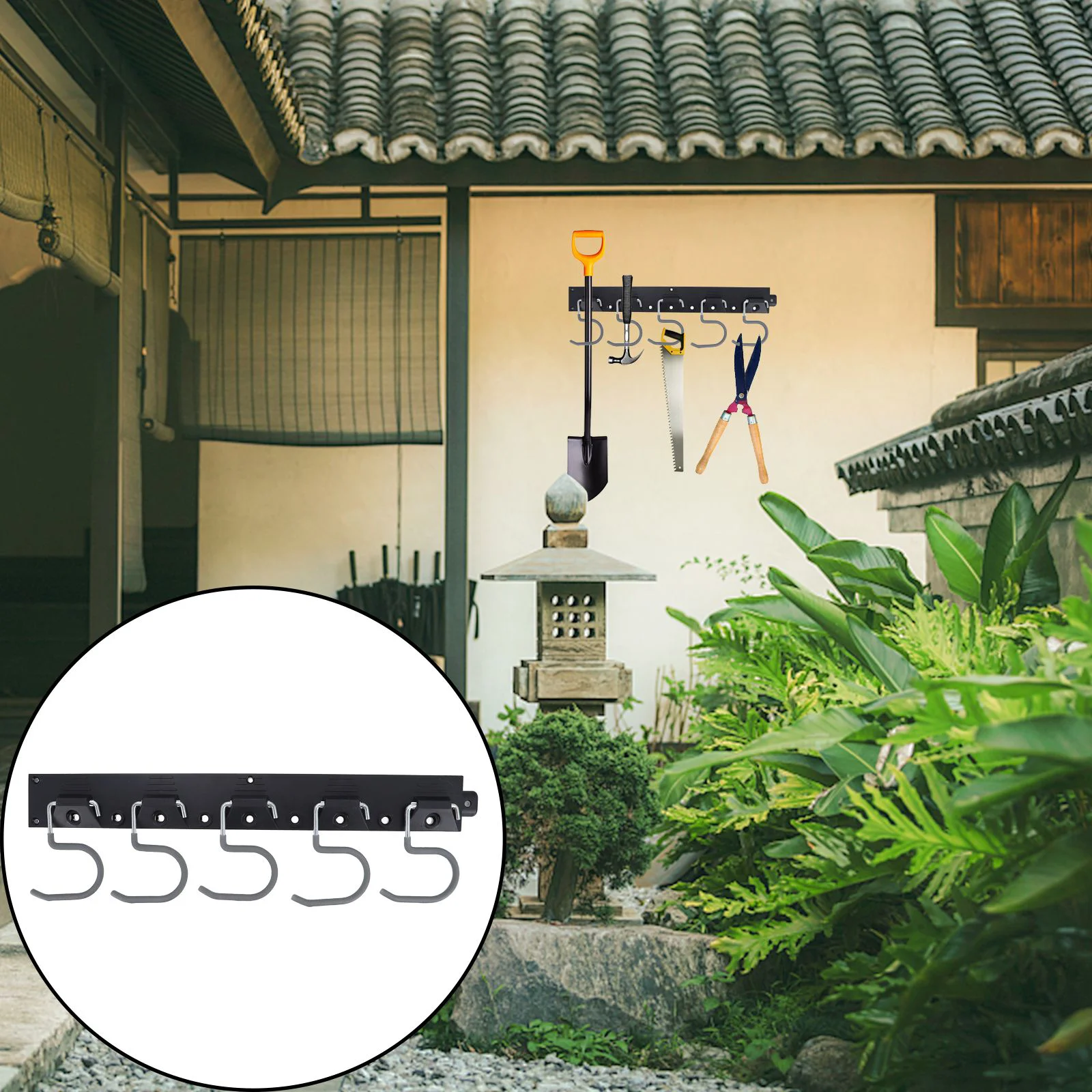 

Tool Storage Hanging Strip Wall Mount Organizer Household Heavy Duty Clothes Hanger Rack Garage Broom Holder Coat Hangers