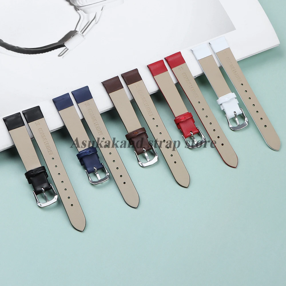 Vintage Cowhide Leather Bracelet-Style Ultra Thin Watchstrap