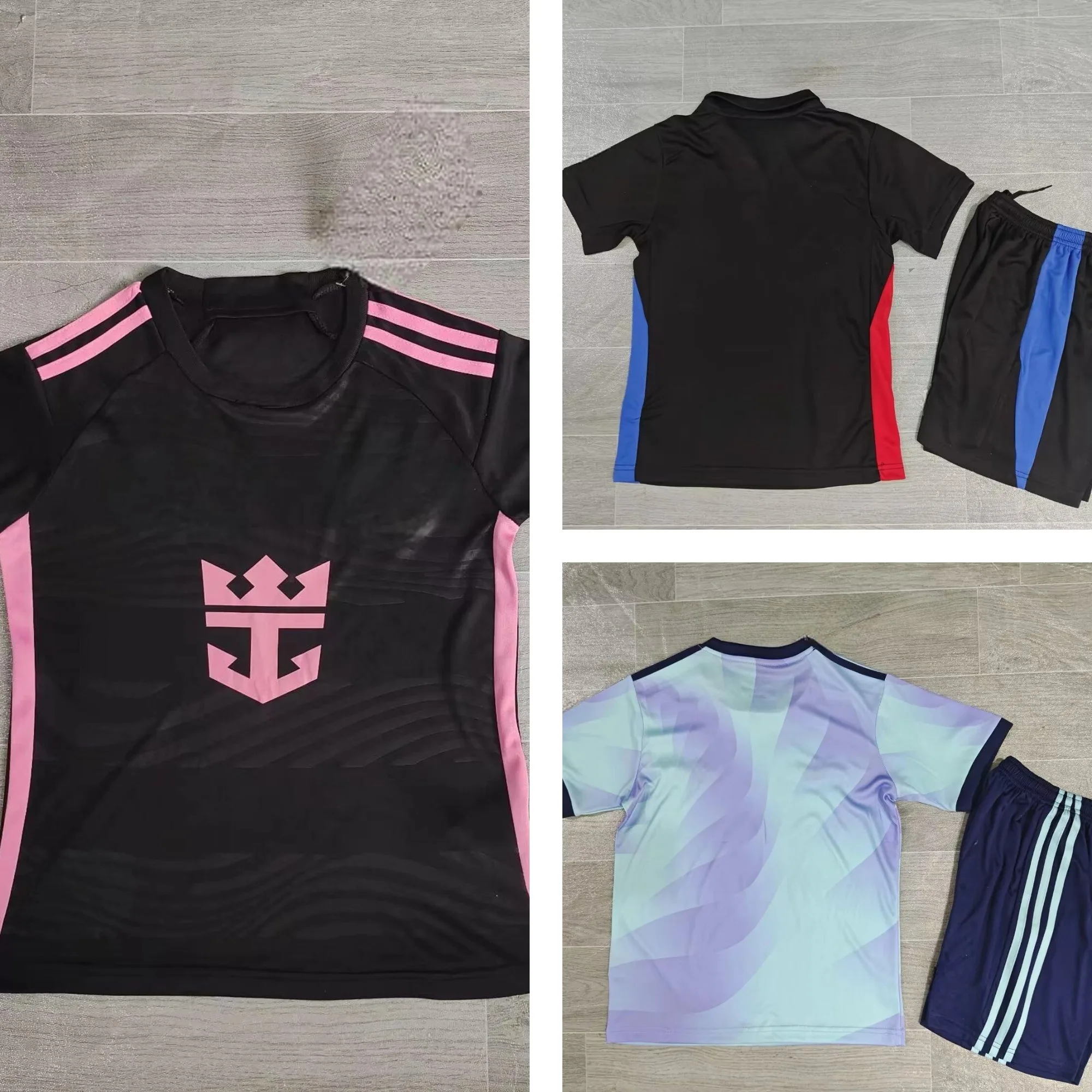 Short-sleeved Adult and Children's Football Training Suit Set