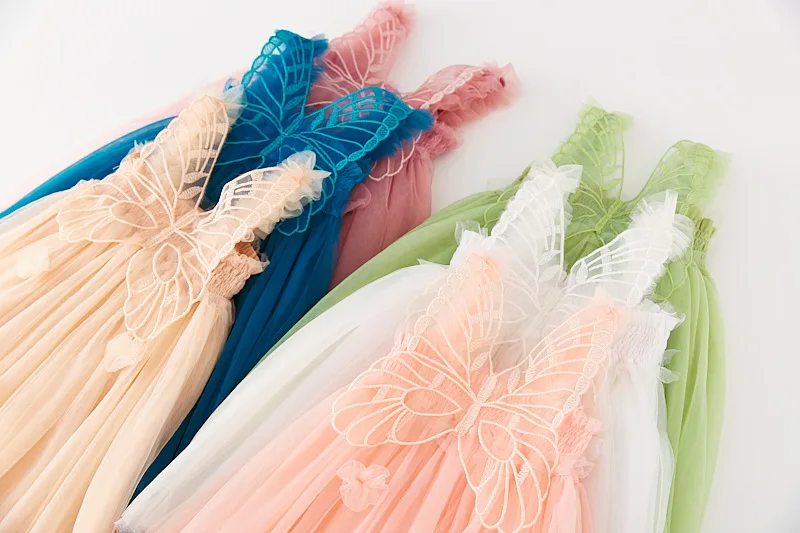 Baby Gaze Schmetterling Hosenträger Kleid Flügel Tutu Freizeit und schönen Mädchen Rock 0-6 Jahre alt – Detail 5
