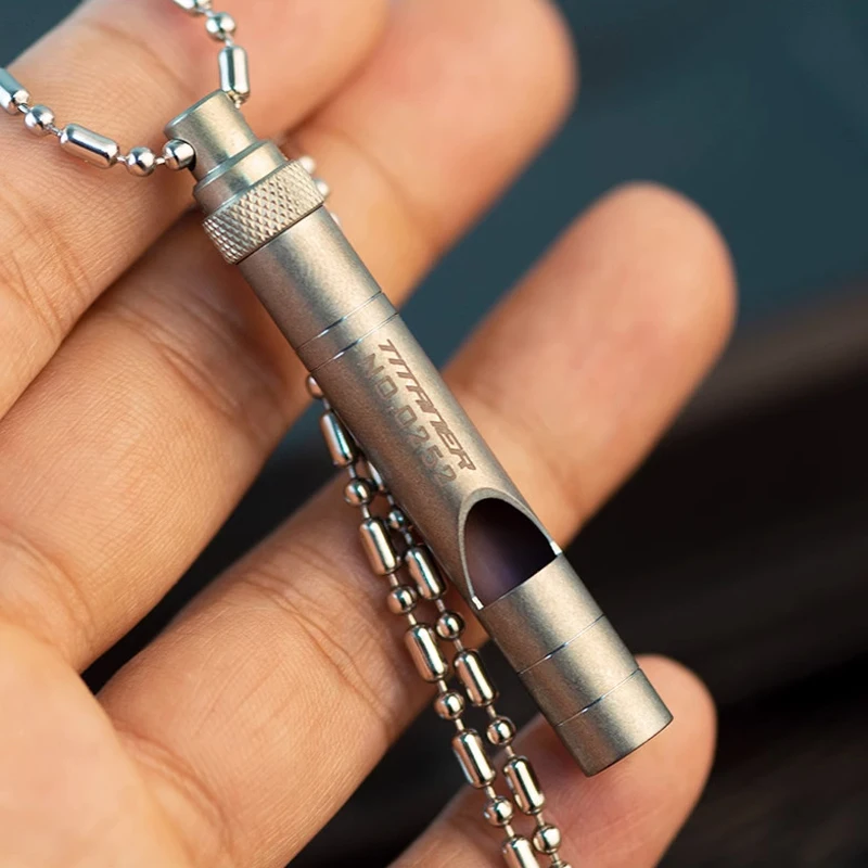 High-grade Dog Trainings Metal Titanium Whistle Emergency Survival High Frequency Sound 123db Popping Whistle Animal Training