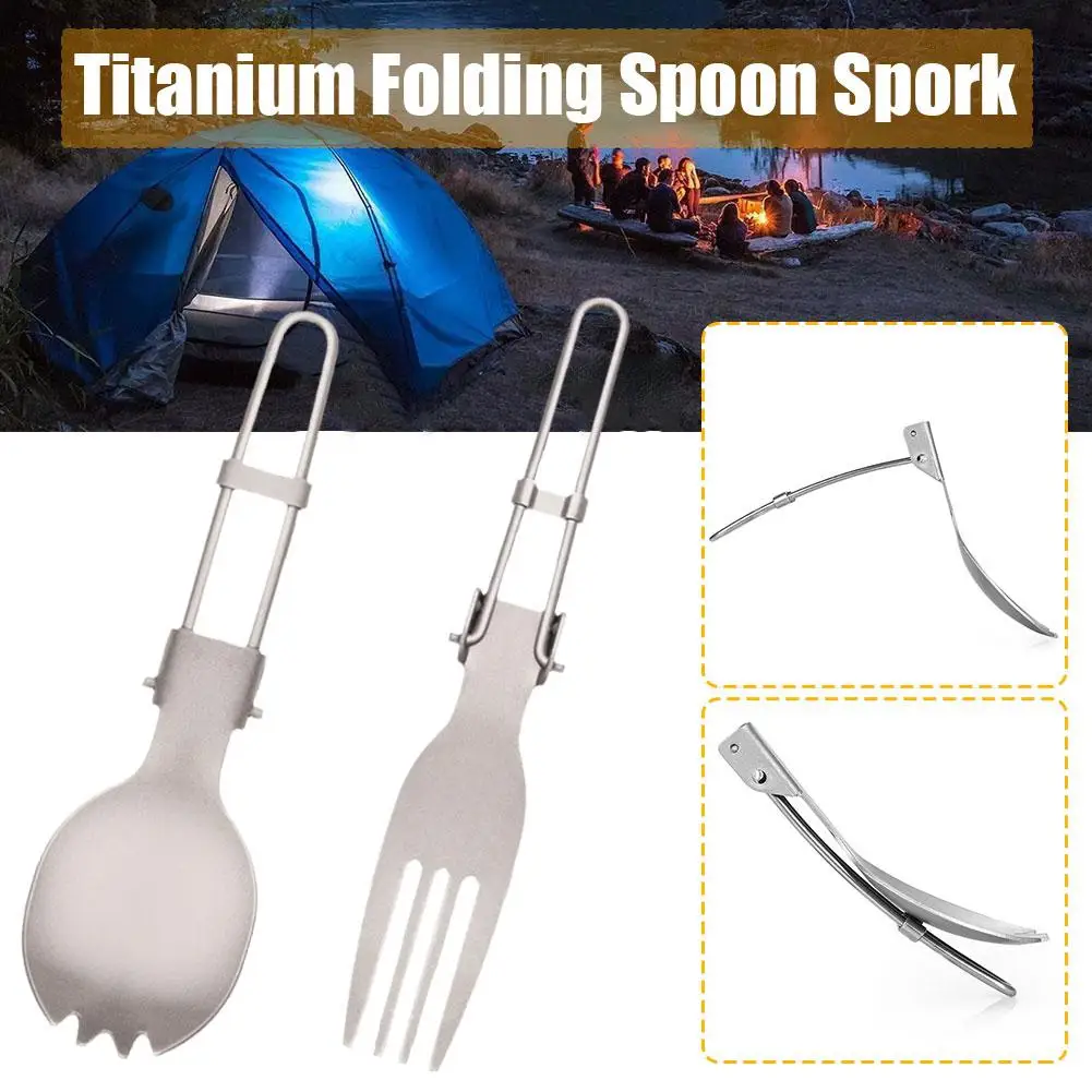 

Titanium Folding Spoon Outdoor Camping Hiking Backpacking Dinner Spoon Fork Utensil Tableware For Outdoor Backpacking Dinne N0P0