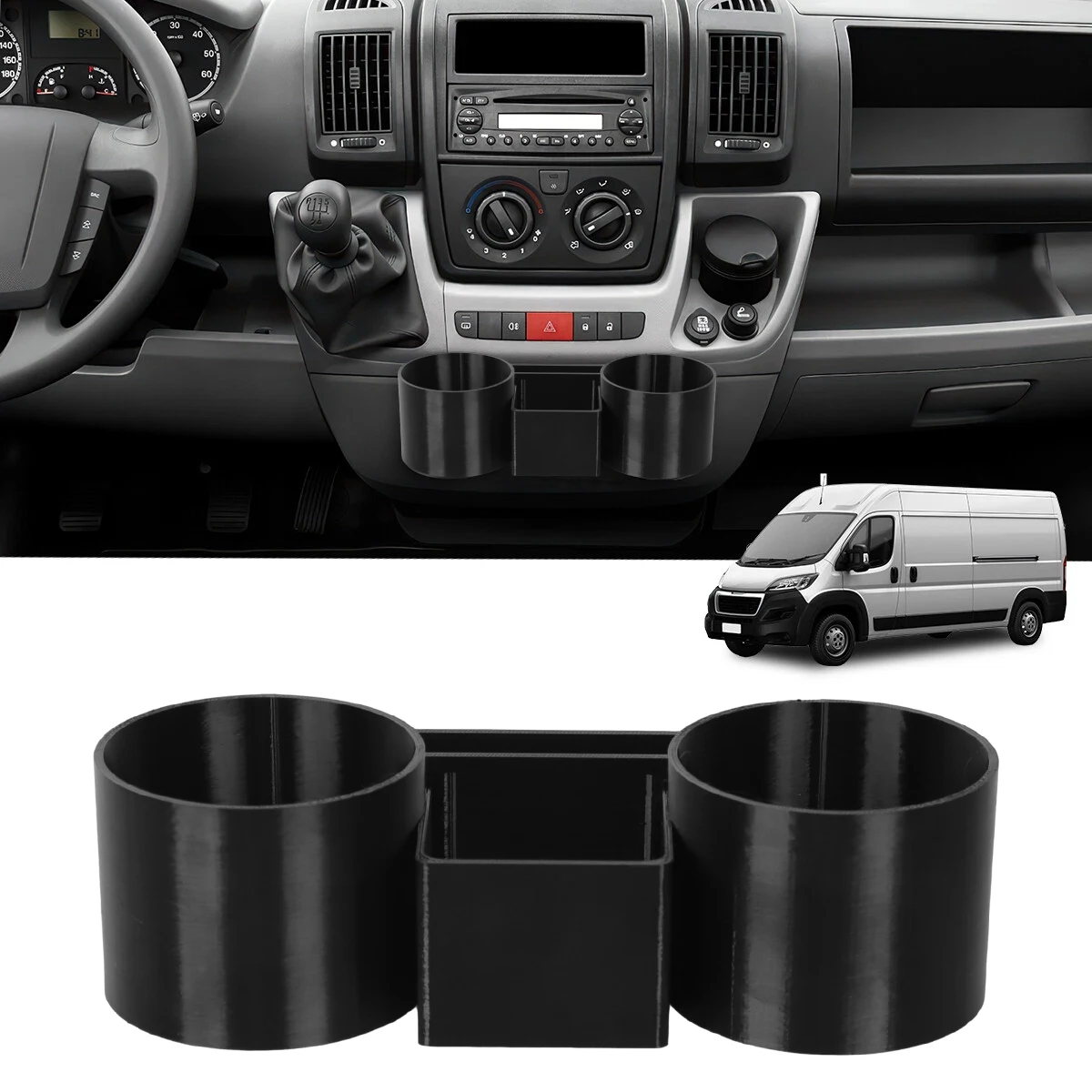 피아트 듀카토, 푸조 박서, 시트로엥 레일리 차량용 이중 컵홀더, 컵홀더 확장 정리함, 차량용 어댑터