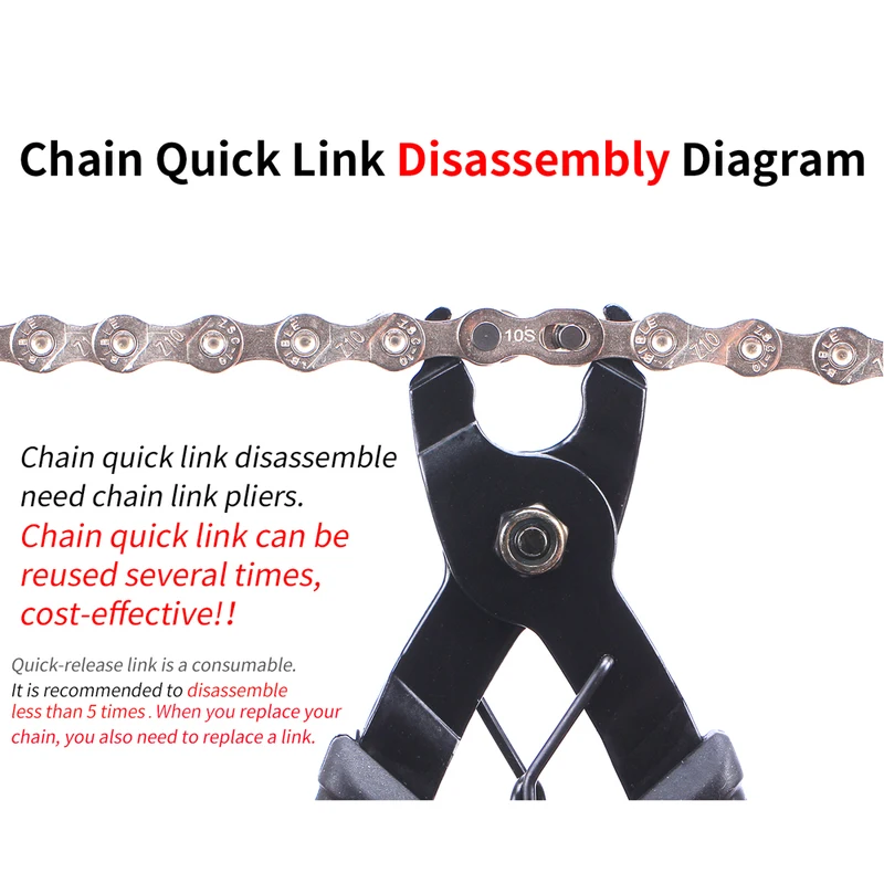 5Pairs Bike Chain Quick Link Connector Lock Set MTB Road