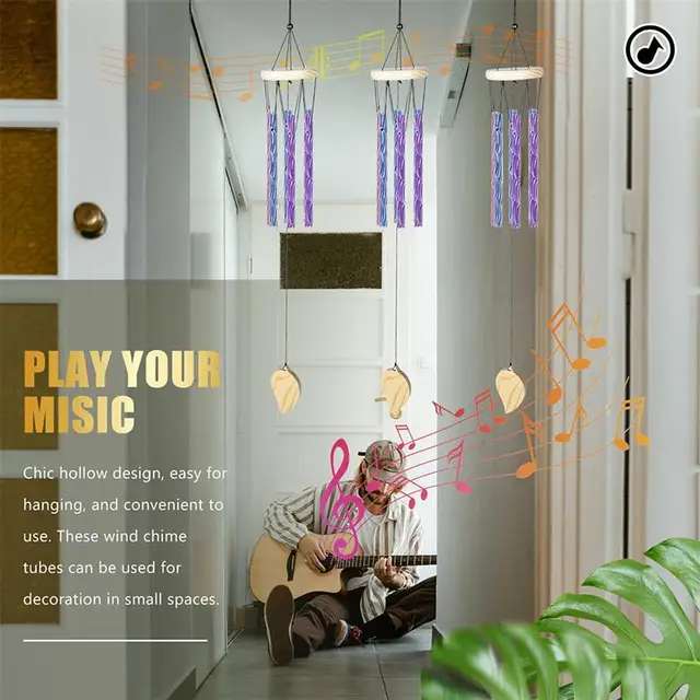 50Db Szélső Hangjelző Csövek Diy Kézműves Alumínium Szél Hangszóró Japán Harangcső Barkács Csengő Cső Függő Dekoráció - Image 4