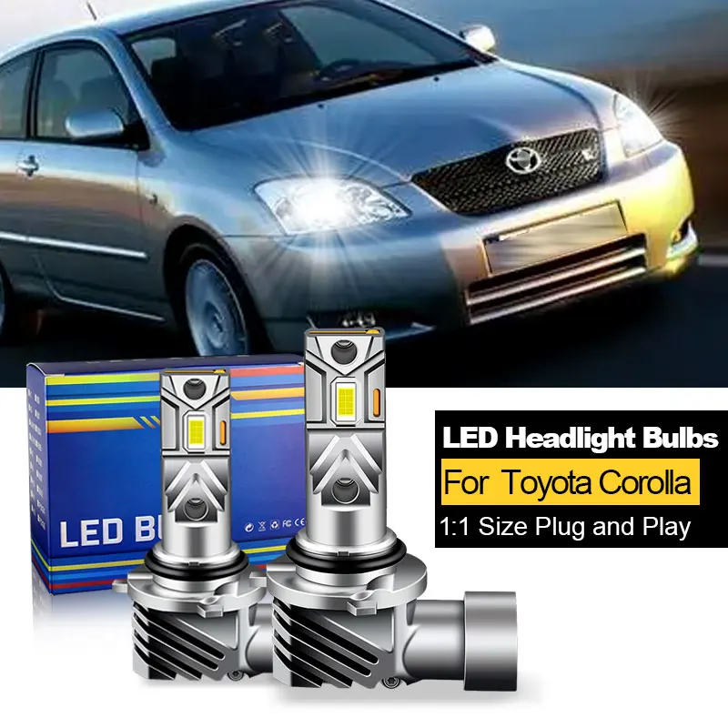 

Фары CANbus для Toyota Corolla 2001-2008 2009 2010 2011 2012 2013 HB3 9005 HB4, фары дальнего и ближнего света 9006 лм, 2 шт.