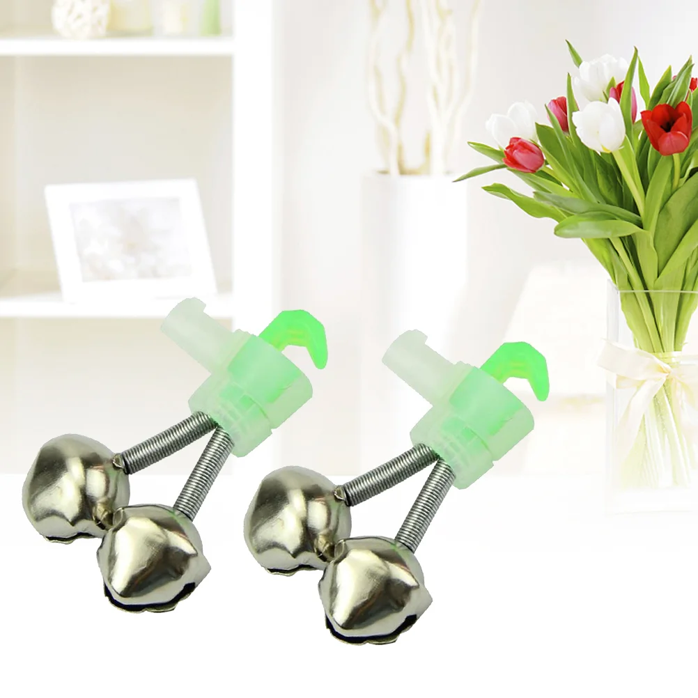 

Fishing Floats Fishing Alarm Fish Rod Bells Night Fishing Bite Bait Clip Double Bells Green Fishing Floats Fishing Alarm