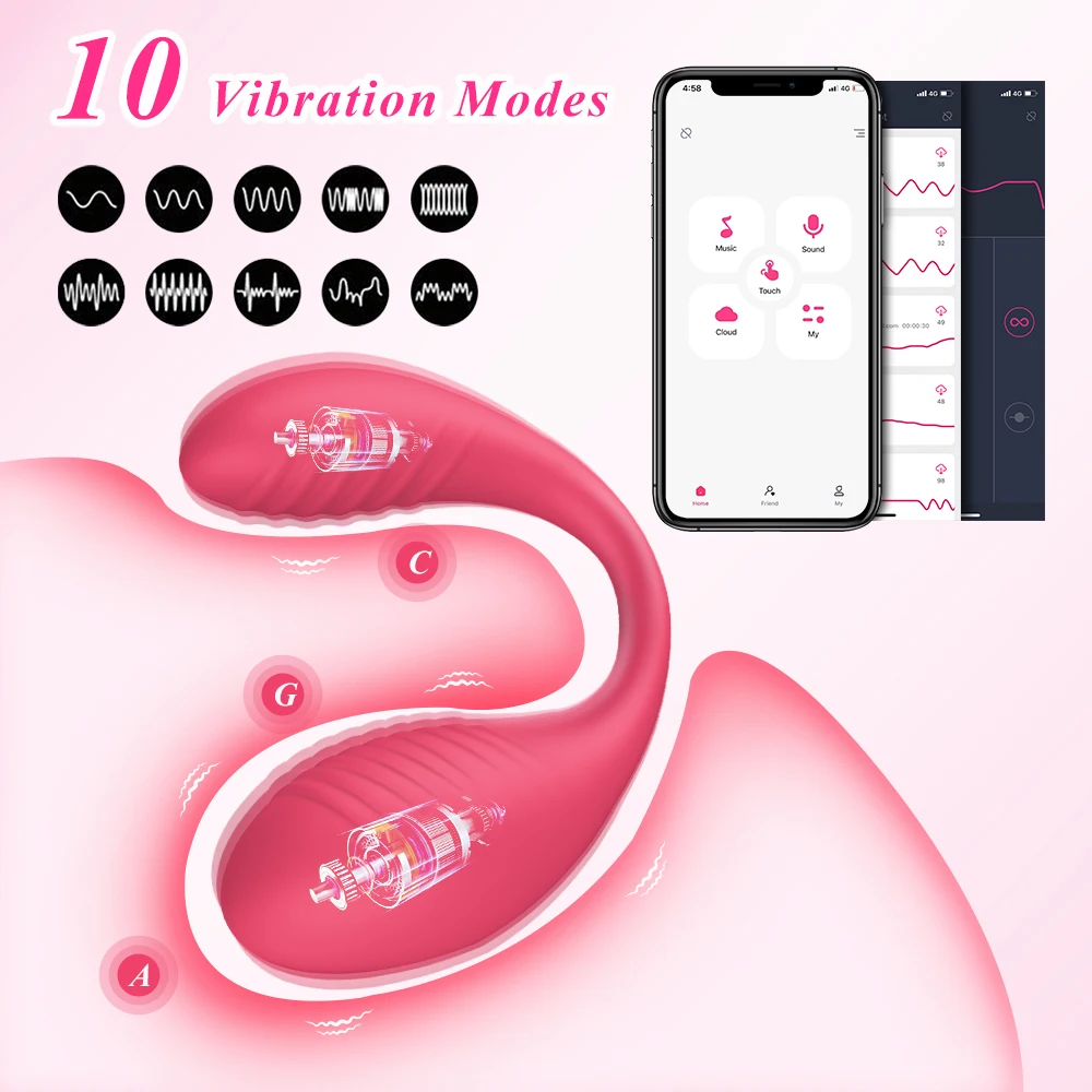 Sex Toys APP Vibrator Bluetooth Dildo Female for Women Wireless Remote Control Vibrators Wear Vibrating Love Egg Toy for Couple