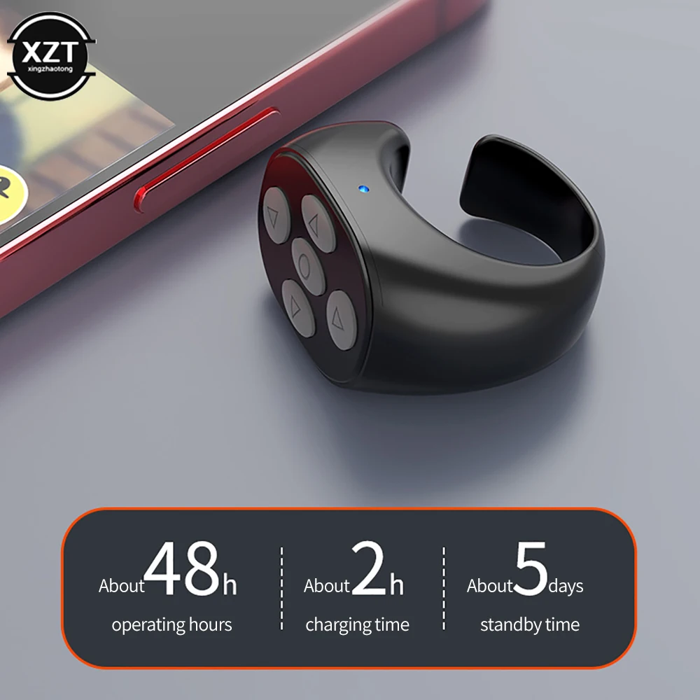 Wireless Bluetooth Mobile Selfie Lazy Artifac Tiktok Remote Control Ring Mobile Phone Bluetooth Controller t For Xiaomi Apple